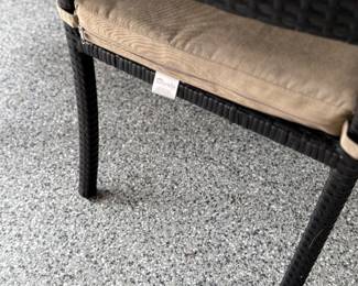 Another view of the all-season dining armchairs (6) with the Sunbrella cushions  