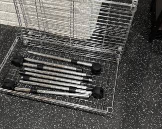 metal storage rack with casters