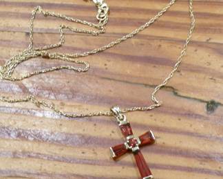 10K and Garnet Necklace