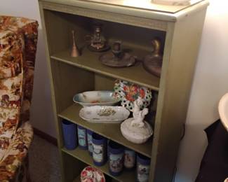 Brass and milk glass