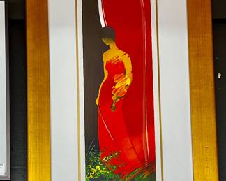 Signed printer proof number 22 of 38- “La Violinist” by Emile Bellet