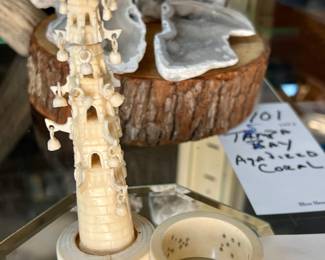 Hand curved bone/ivory pieces