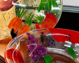 Hand painted glassware