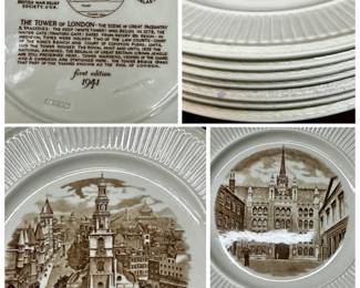 Set a 12 ‘Old London Views’ dinner plates by Wedgewood