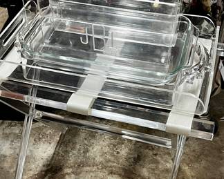 Acrylic lot- magazine holder, luggage rack, trays