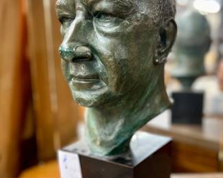 Signed bust of man