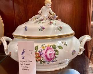 Hand painted porcelain tureen 