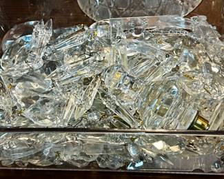 Lot of chandelier crystals