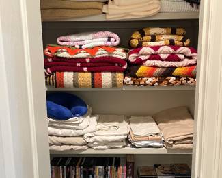 Linens, crocheted afghans