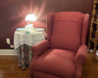 Berry colored recliner 