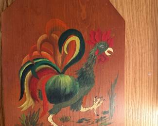 Cock-a-doodle doo painting by owner 