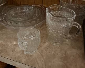Crystal serving dishes 