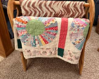 Quilt, Afghan on wonderful quilt rack