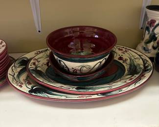 Large group of Gail Pittman Pottery 