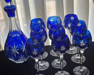 Horst Belda "Stars of Midnight, decanter and wine glasses