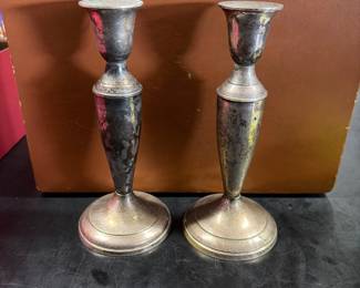 Silver plate candlesticks