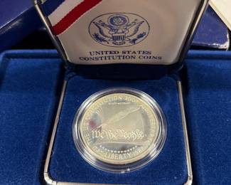 200 anniversary of the US Constitution silver dollar