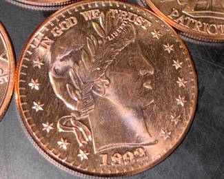 Big copper 1 ounce rounds