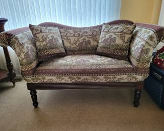 Loveseat with Accent Pillows