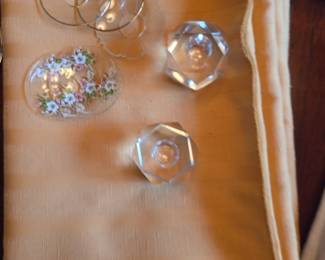 Crystal Candle Holders and drip catchers