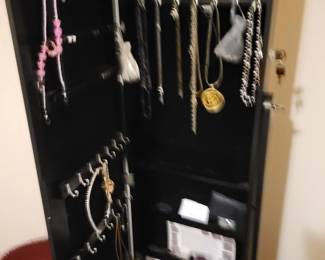 Jewelry Cabinet with Mirror - inside (jewelry not included)