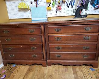 Base Cabinet - two drawers with large filing drawer - set of 2