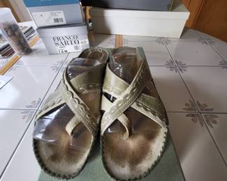 Leather Sandal, green