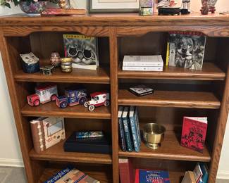 One of 2 matching bookshelves
