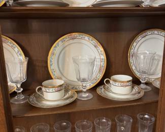 Fine Ivory, Gold encrusted, Floral rim. Pattern Merrick by Mikasa