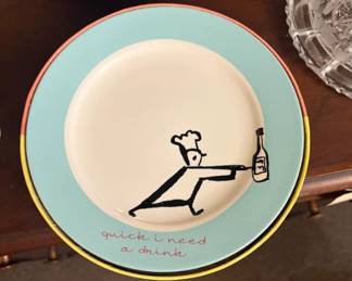 Vintage ceramic  set of four, part of the Rosanna "Come and Get It" collection.