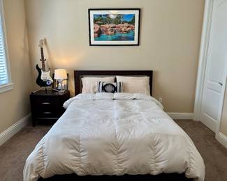 The bed frame and nightstand have been sold. 