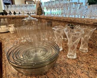 The bowls and vases were sold.