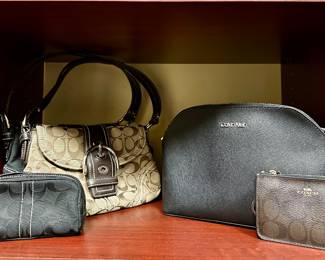 The 2 Coach purses have been sold. All others available for purchase.