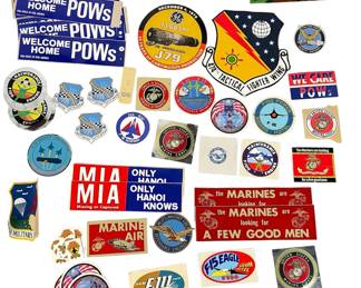 Large Lot of Vintage US Military & Aviation Stickers - Marine Corps, Air Force, POW/MIA