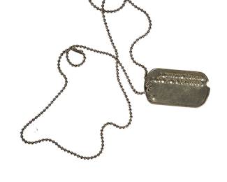 WWII US Military Dog Tag, Vaughn A. Kenyon, 36871136, Cook County IL