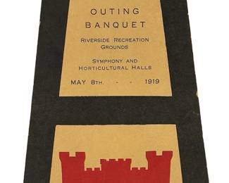 WWI 14th Engineers L.R. Outing Banquet & Dance Program - Boston 1919 Calvin Coolidge