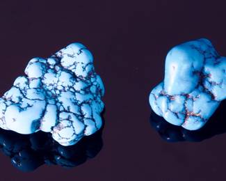 Natural Turquoise Nuggets - Two Rough Specimens, 6.6g Total, Untreated Gemstone