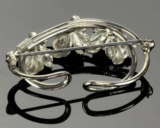 Forstner Vintage Sterling Silver Floral Pin Brooch - Elegant Design