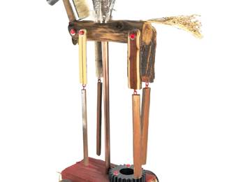 Vintage American Folk Art Found Object Pegasus Horse Sculpture - Hammer Head P387