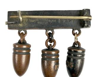 Vintage 1880s US Army Marksman PROFICIENCY Badge with 1884-86 Bullets