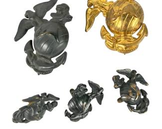 Vintage USMC Eagle, Globe, Anchor (EGA) Pins Lot - 8 Military Insignia