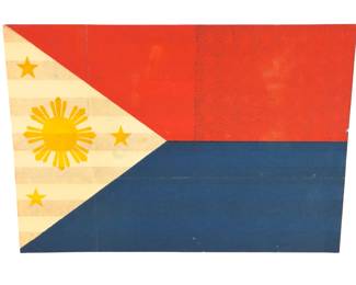 WWII US Propaganda Leaflet: Philippine & US Flags - MacArthur Return Era