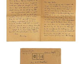 WWI US Corporal R.B. Marston July 4th, 1918 Letter Home from France, Censor Stamp