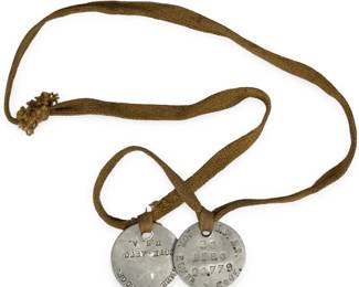 WWI 30th Aero Squadron U.S.A. Dog Tags - Sgt. Elmer D. Cook, Service No. 20773