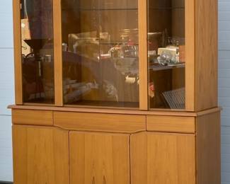 Skovby SM354T SM303T Teak China Cabinet Danish Modern Display