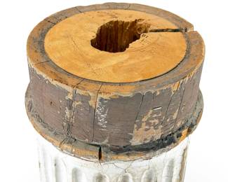 Vintage Architectural Salvage Wood Column - Fluted, Distressed Decor