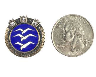 Rare German Federal Republic C-Class Glider Pilot 935 Silver Diamond Pin #508