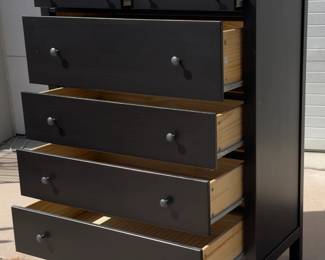 Ikea Hemnes Dark Wood Tall 6-Drawer Dresser Contemporary Style