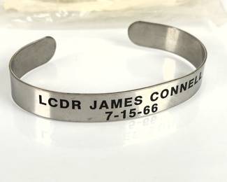 Vintage Vietnam POW MIA Bracelets: LCDR James Connell & MAJ Charles Kuhlman, Lot of 2