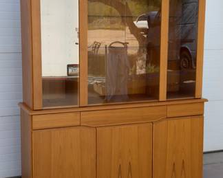 Skovby SM354T SM303T Teak China Cabinet Danish Modern Display